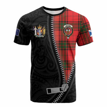 Maxtone Tartan Cotton T-shirt New Zealand Pattern Unique Zipper Stylized