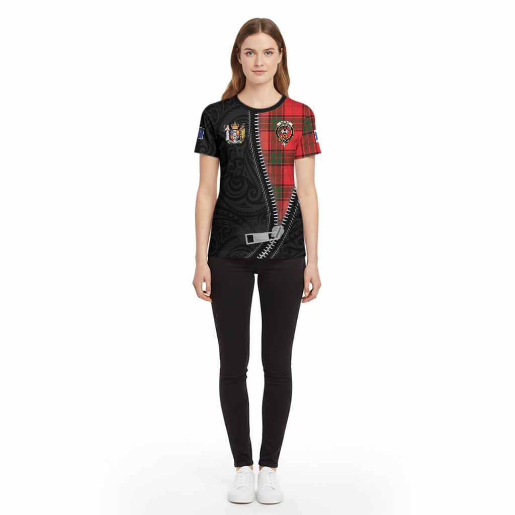 Maxtone Tartan Cotton T-shirt New Zealand Pattern Unique Zipper Stylized