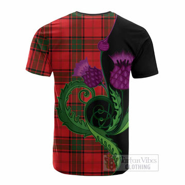 Maxtone Tartan Cotton T-shirt Traditional Scottish Thistle