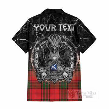 Maxtone Tartan Crest Cotton Hawaiian Shirt Celtic Odin's Raven Legacy