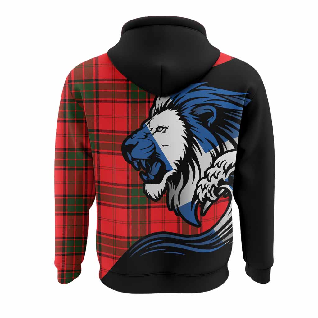 Maxtone Tartan Crest Hoodie Scottish Golden Lions Wave Flow