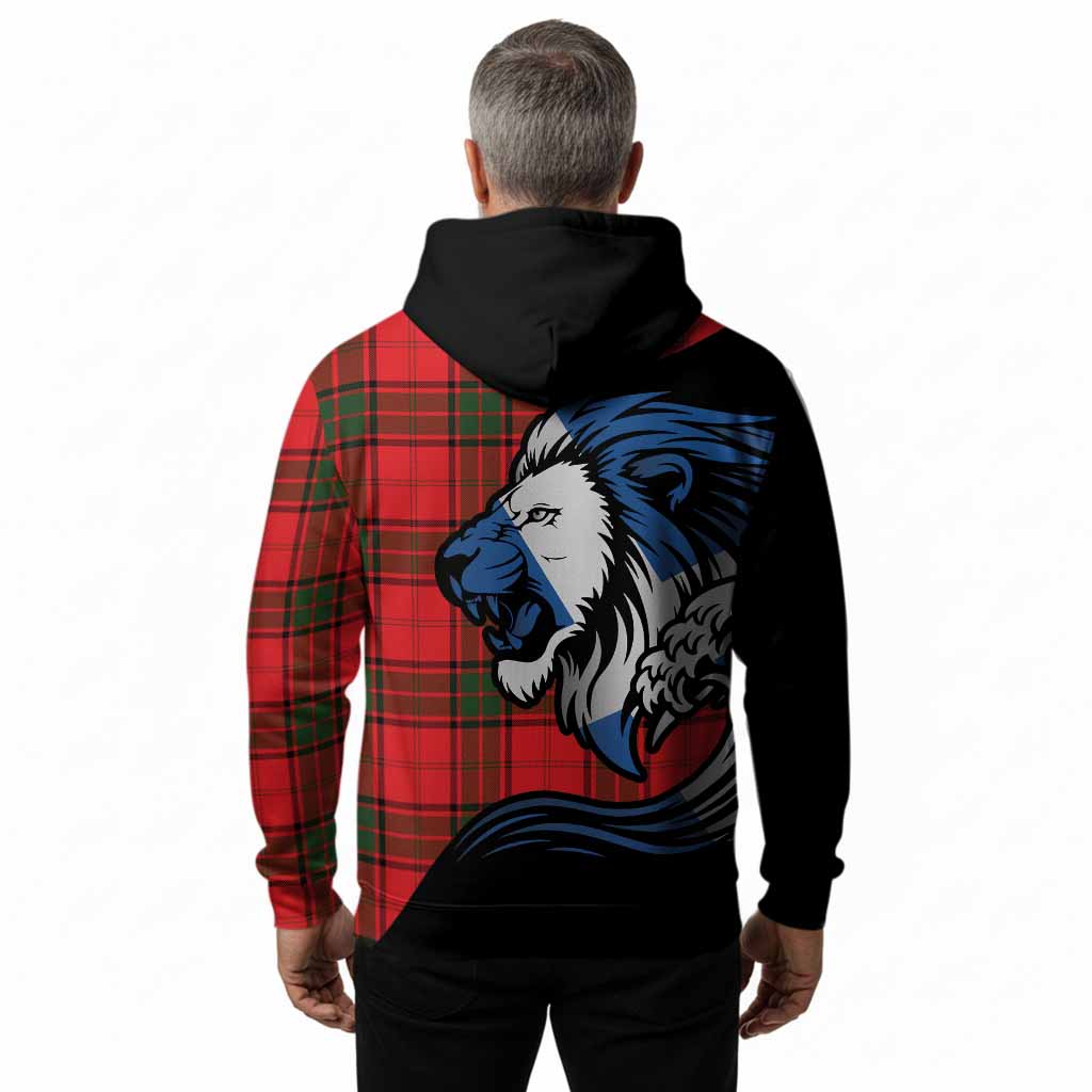 Maxtone Tartan Crest Hoodie Scottish Golden Lions Wave Flow