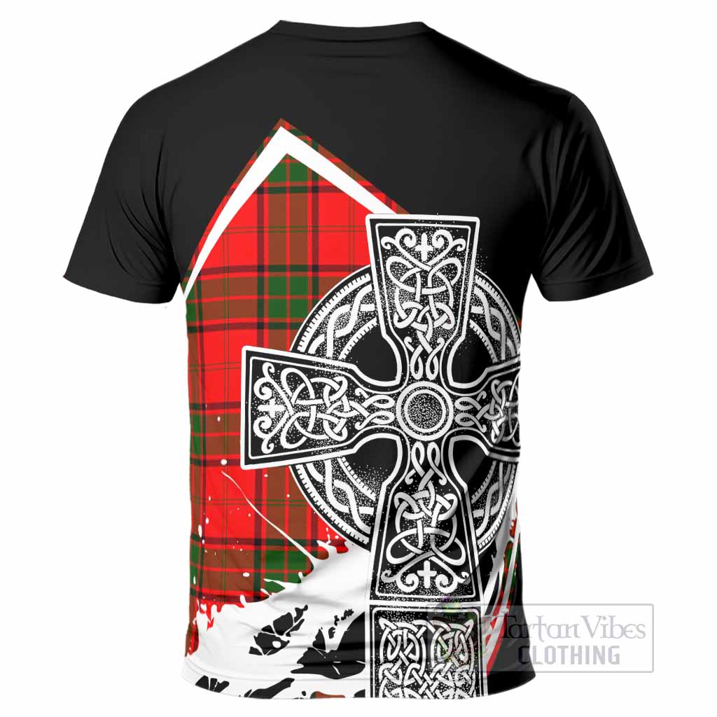 Maxtone Tartan Crest T-Shirt Scottish Celtic Cross Heritage