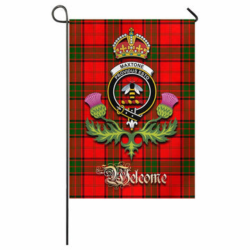 Maxtone Tartan Family Crest Garden Flag Royal Thistle Welcome Style - Tartan Vibes Clothing