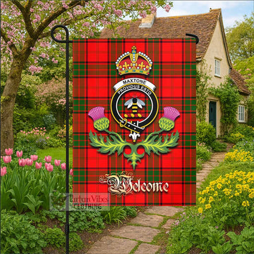 Maxtone Tartan Family Crest Garden Flag Royal Thistle Welcome Style - Tartan Vibes Clothing