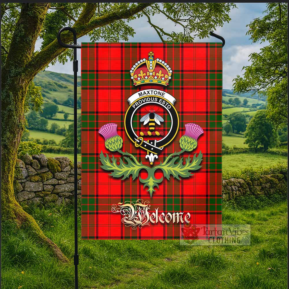 Maxtone Tartan Family Crest Garden Flag Royal Thistle Welcome Style - Tartan Vibes Clothing
