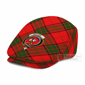 Maxtone Tartan Flat Cap, Jeff Cap Cross Style with Family Crest