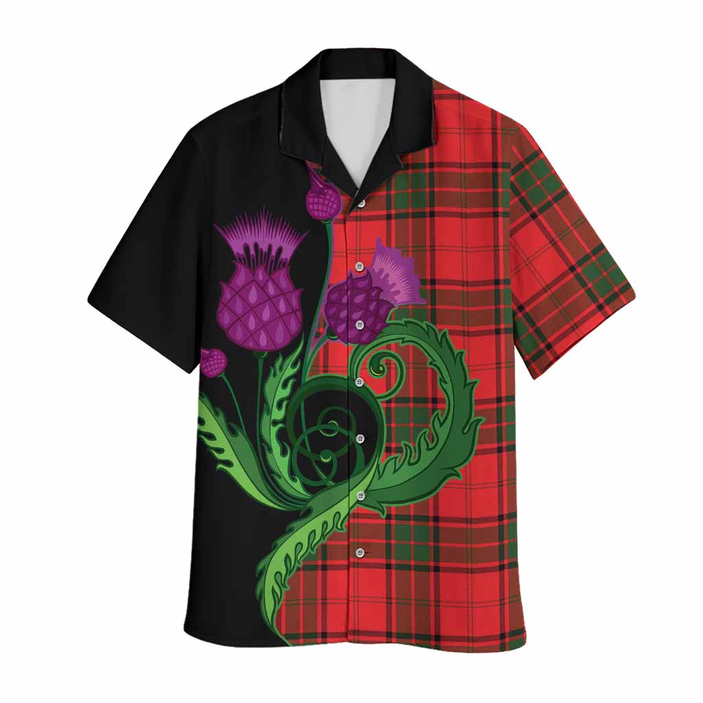 Maxtone Tartan Hawaiian Shirt Traditional Scottish Thistle