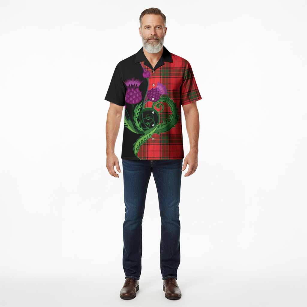 Maxtone Tartan Hawaiian Shirt Traditional Scottish Thistle