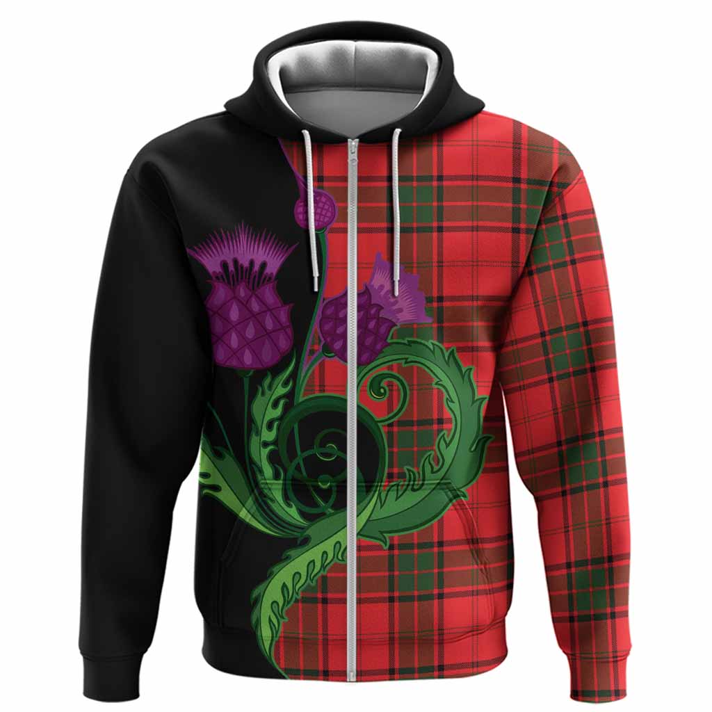 Maxtone Tartan Hoodie Traditional Scottish Thistle
