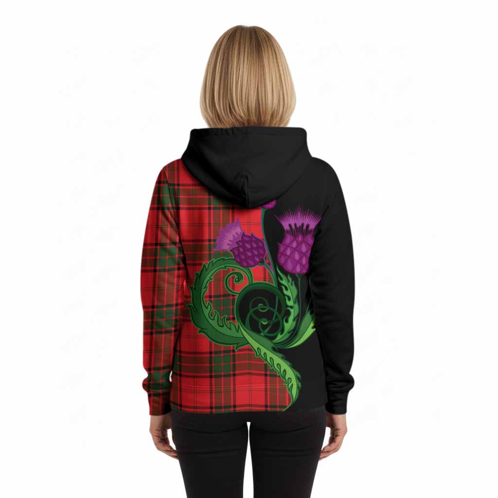 Maxtone Tartan Hoodie Traditional Scottish Thistle