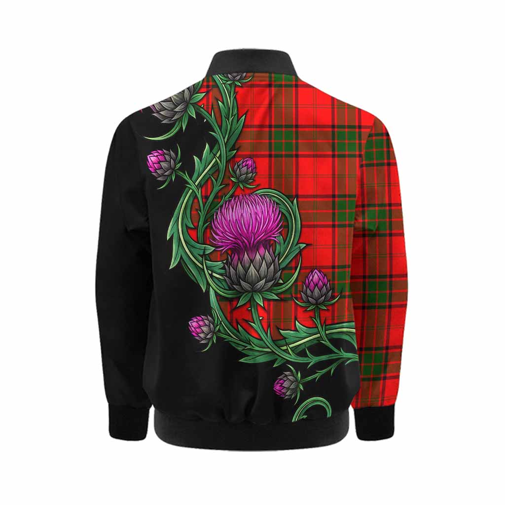 Maxtone Tartan Kid Bomber Jacket Resilient Scottish Thistle Kid - Tartan Vibes Clothing