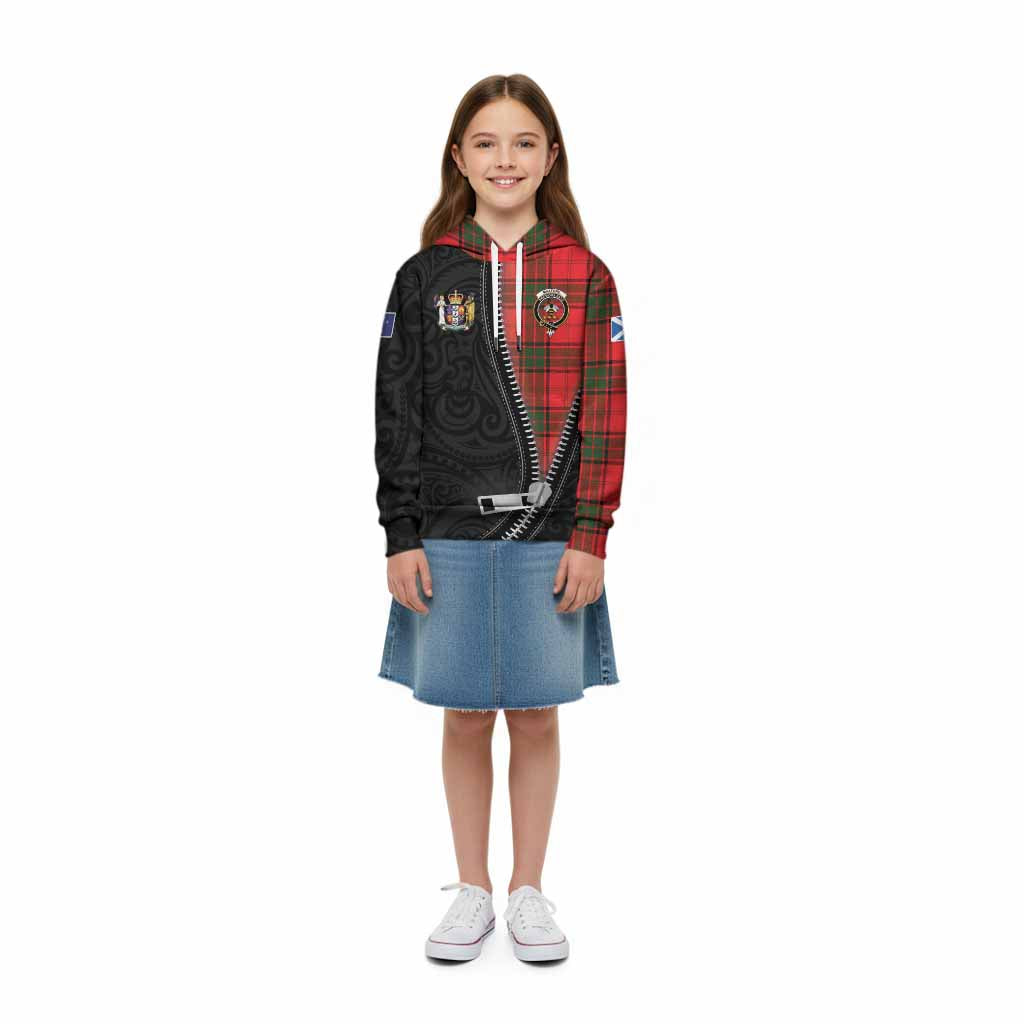 Maxtone Tartan Kid Hoodie New Zealand Pattern Unique Zipper Stylized
