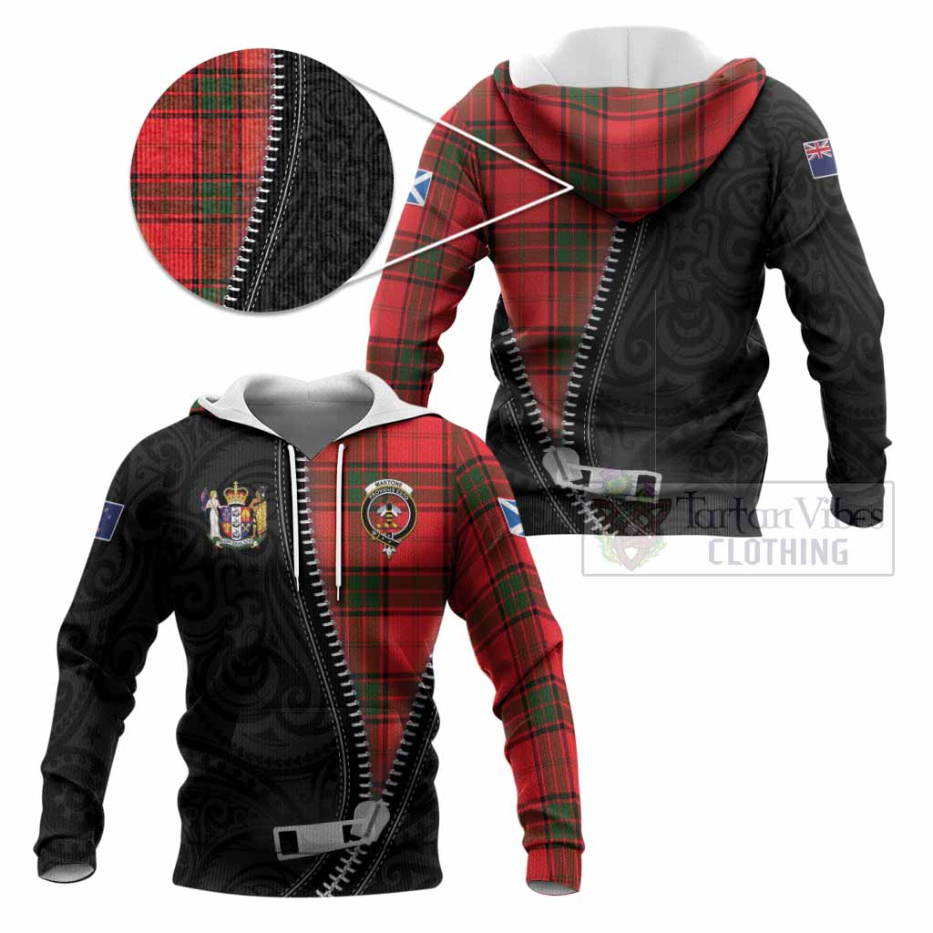 Maxtone Tartan Knitted Hoodie New Zealand Pattern Unique Zipper Stylized