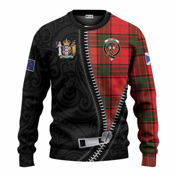 Maxtone Tartan Knitted Sweater New Zealand Pattern Unique Zipper Stylized