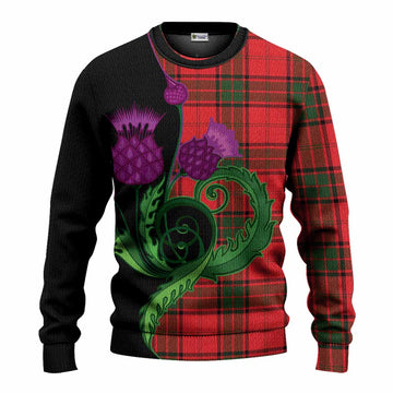 Maxtone Tartan Knitted Sweater Traditional Scottish Thistle