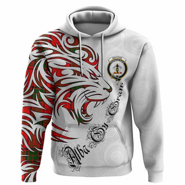 Maxtone Tartan Lion Roar Hoodie Alba Gu Brath with Celtic Motifs