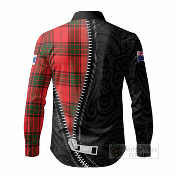 Maxtone Tartan Long Sleeve Button Shirts New Zealand Pattern Unique Zipper Stylized