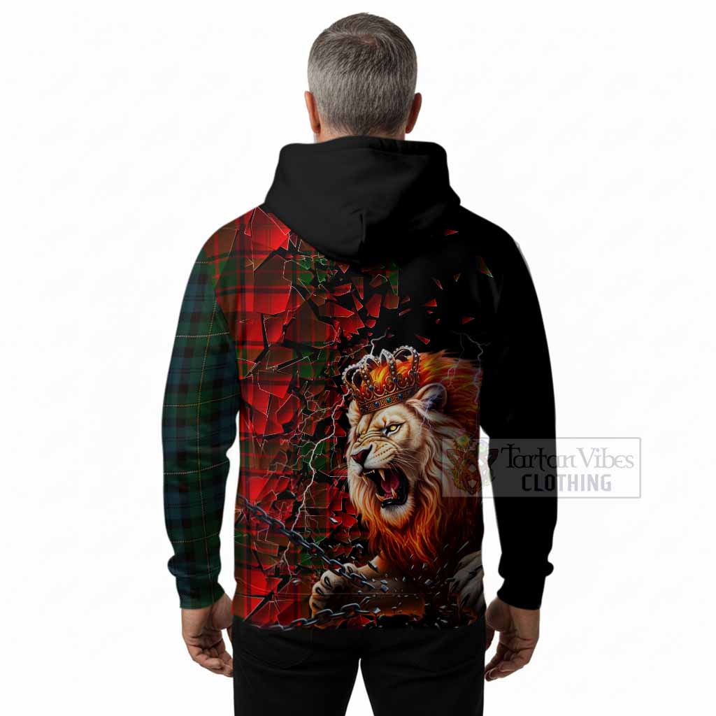 Maxtone Tartan Mighty Lion Hoodie Explosion Flying Pieces