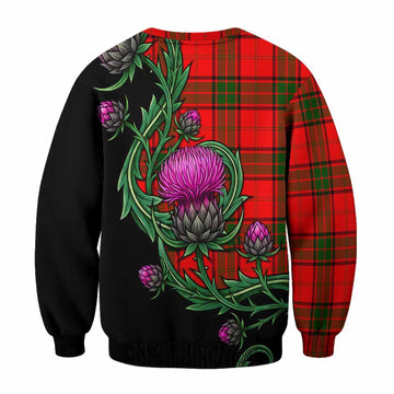 Maxtone Tartan Sweatshirt Resilient Scottish Thistle - Tartan Vibes Clothing