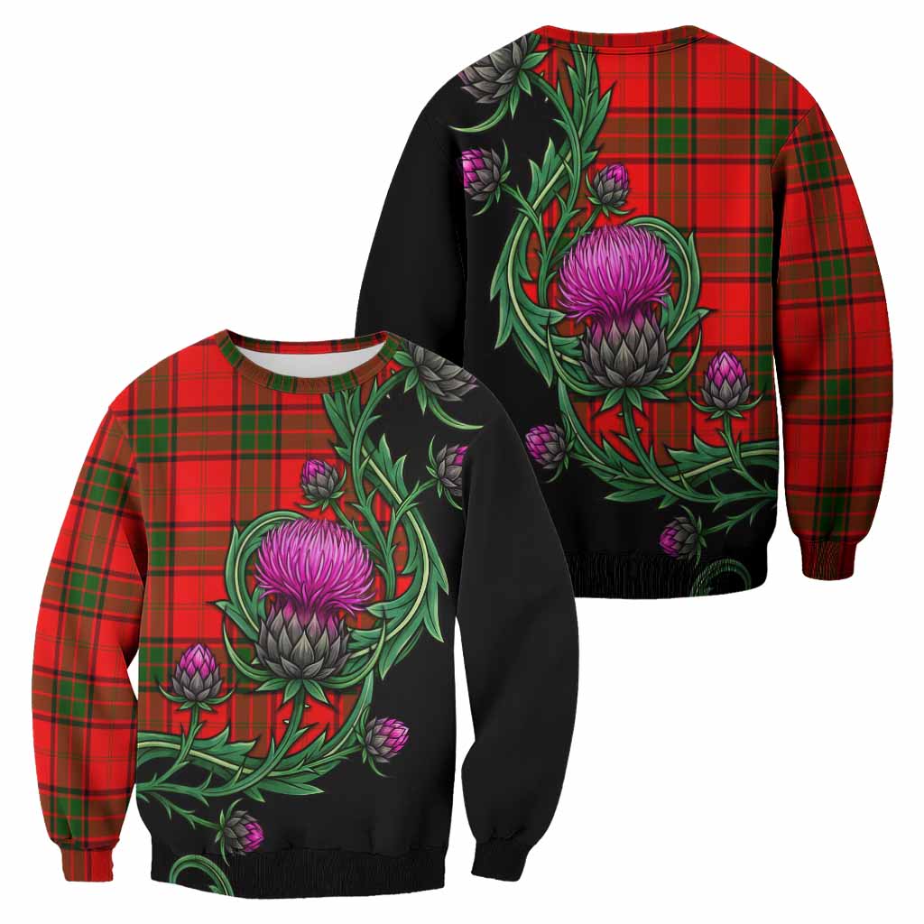 Maxtone Tartan Sweatshirt Resilient Scottish Thistle - Tartan Vibes Clothing