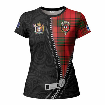 Maxtone Tartan Women T shirt New Zealand Pattern Unique Zipper Stylized