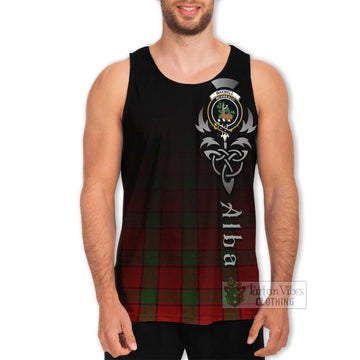 Tartan Vibes Clothing Maxwell Tartan Men's Tank Top Featuring Alba Gu Brath Family Crest Celtic Inspired