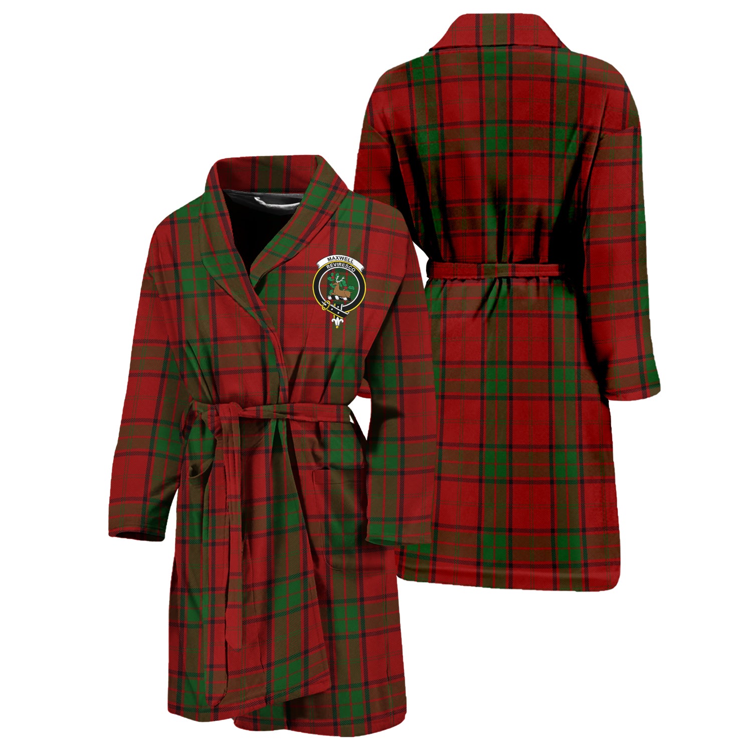 Maxwell Tartan Bathrobe with Family Crest Unisex S - Tartan Vibes Clothing