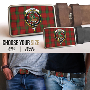 Maxwell Tartan Belt Buckles with Family Crest