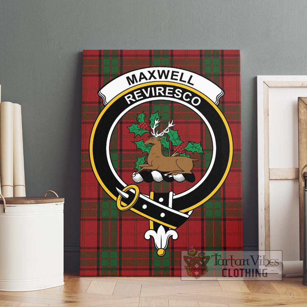 Maxwell Tartan Canvas Print Wall Art with Family Crest Without Frame - Tartan Vibes Clothing
