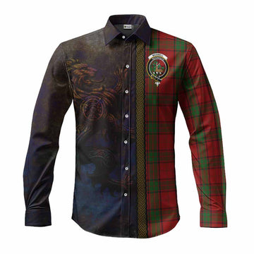 Maxwell Tartan Family Crest Long Sleeve Button Shirt Alba Gu Brath Be Brave Lion Ancient Style