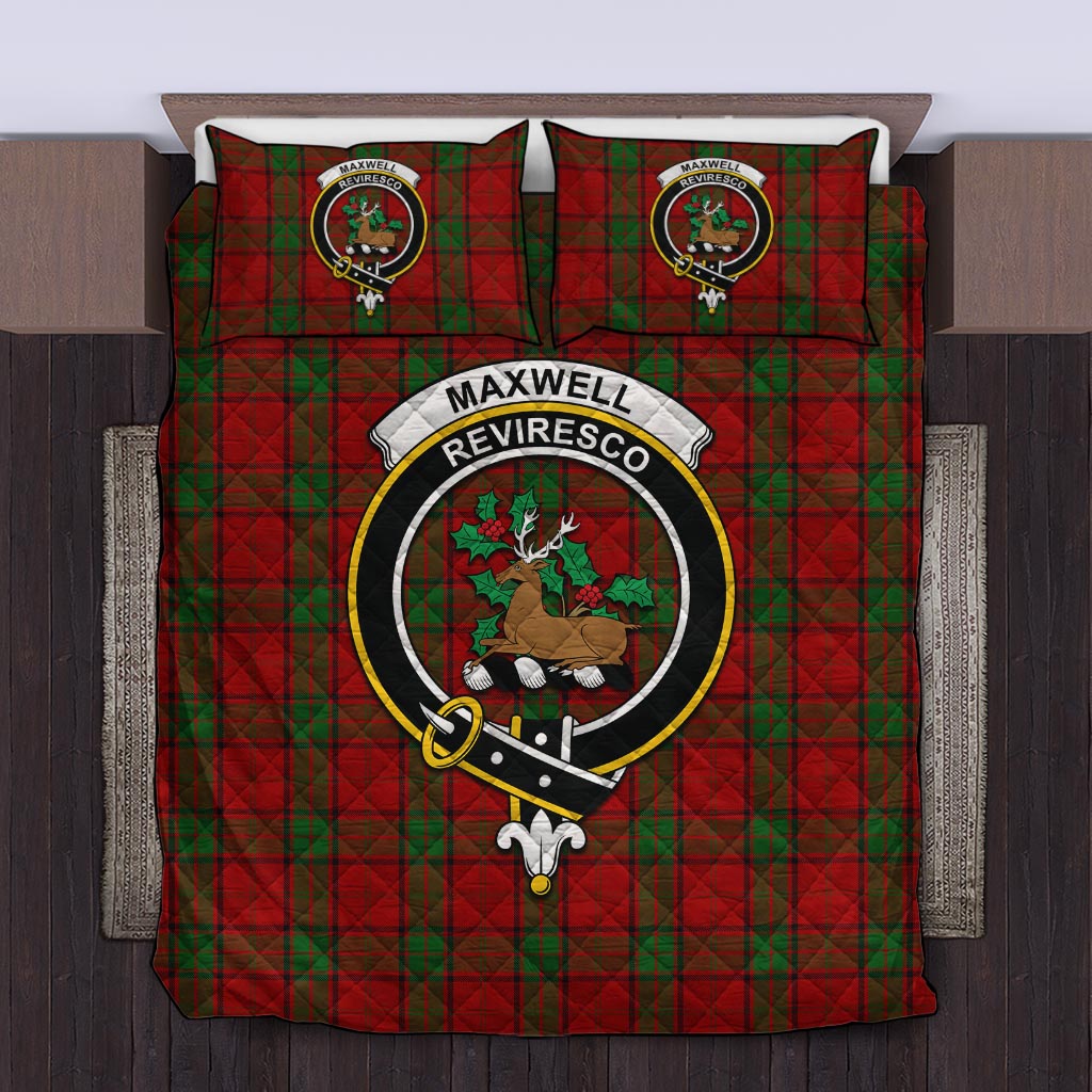 Maxwell Tartan Quilt Bed Set with Family Crest Twin - Tartan Vibes Clothing