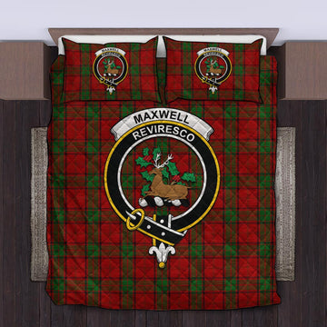 Maxwell Tartan Quilt Bed Set with Family Crest Twin - Tartan Vibes Clothing
