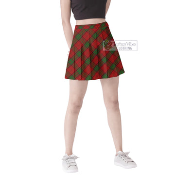 Maxwell Tartan Women's Plated Mini Skirt Cross Style