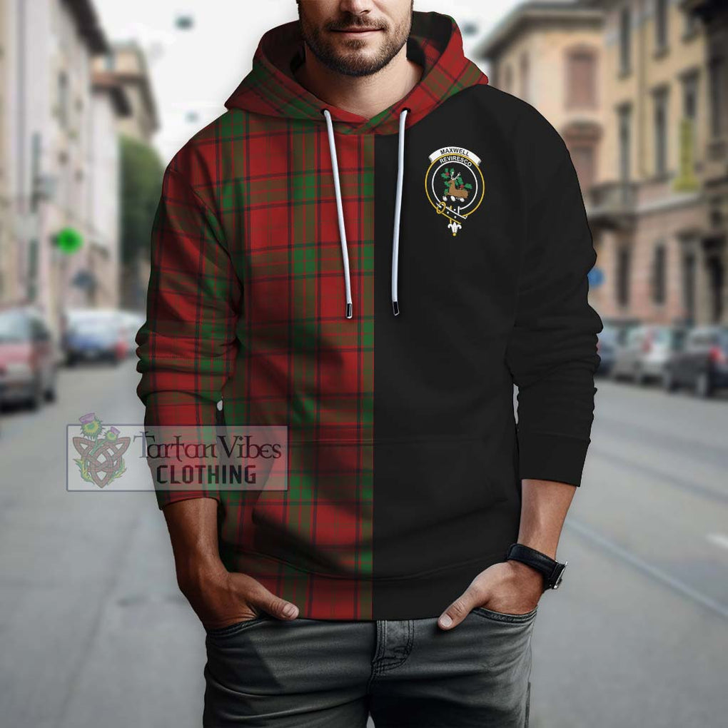 Maxwell Tartan Hoodie with Family Crest and Half Of Me Style Zip Hoodie - Tartanvibesclothing Shop