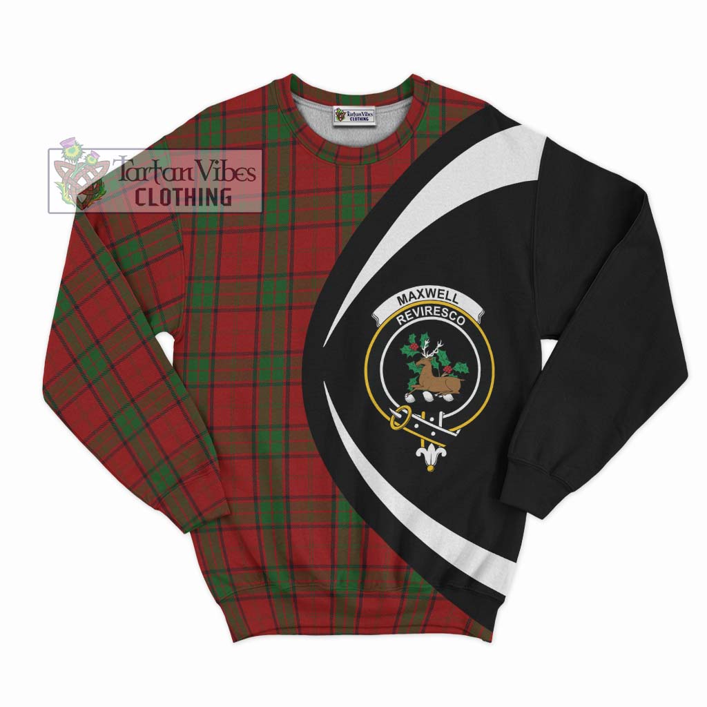Maxwell Tartan Sweatshirt with Family Crest Circle Style Unisex - Tartan Vibes Clothing