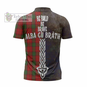 Maxwell Tartan Family Crest Zipper Polo Shirt Alba Gu Brath Be Brave Lion Ancient Style