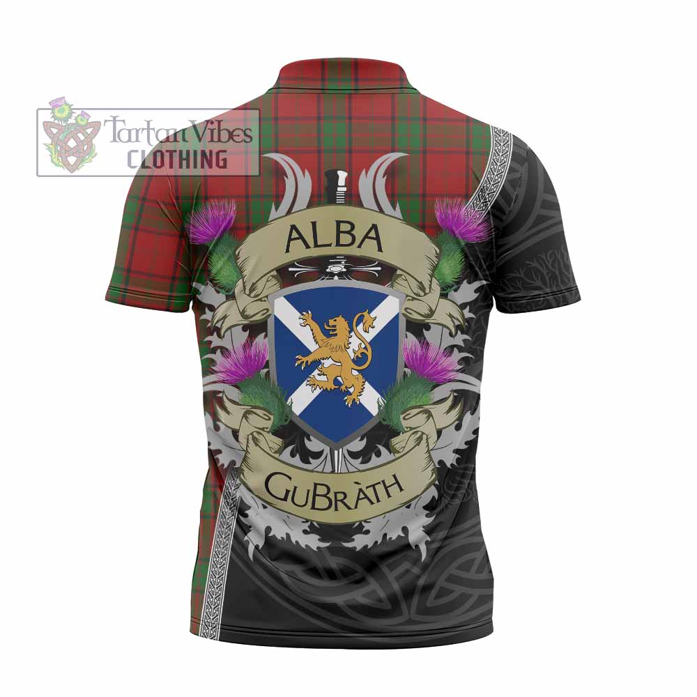 Tartan Vibes Clothing Maxwell Tartan Family Crest Zipper Polo Shirt Lion Rampant Royal Thistle Shield Celtic Inspired