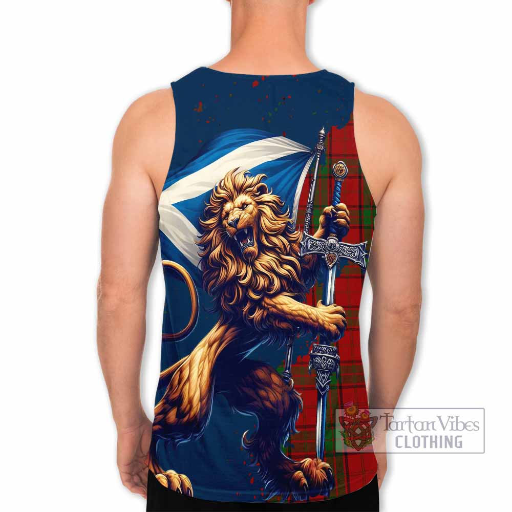 Tartan Vibes Clothing Maxwell Tartan Family Crest Men's Tank Top with Scottish Majestic Lion