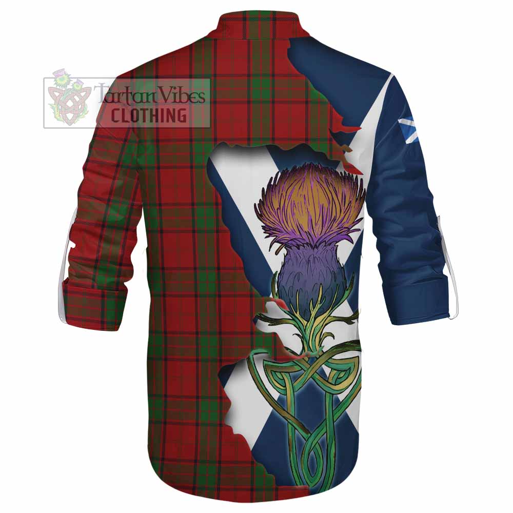 Tartan Vibes Clothing Maxwell Tartan Family Crest Ghillie Kilt Shirt Scottish Thistle Celtic Inspired