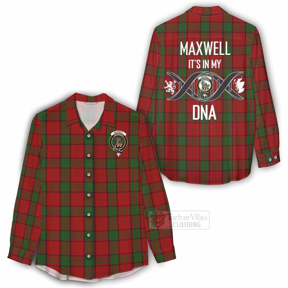 Tartan Vibes Clothing Maxwell Tartan Women's Casual Shirt with Family Crest DNA In Me Style