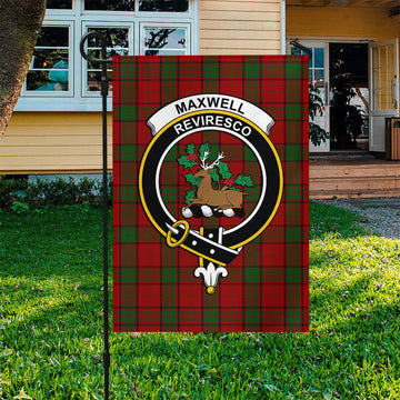 Maxwell Tartan Flag with Family Crest