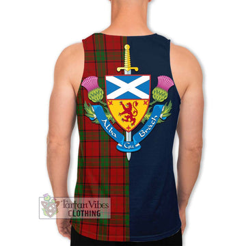 Maxwell Tartan Men's Tank Top Alba with Scottish Lion Royal Arm Half Style