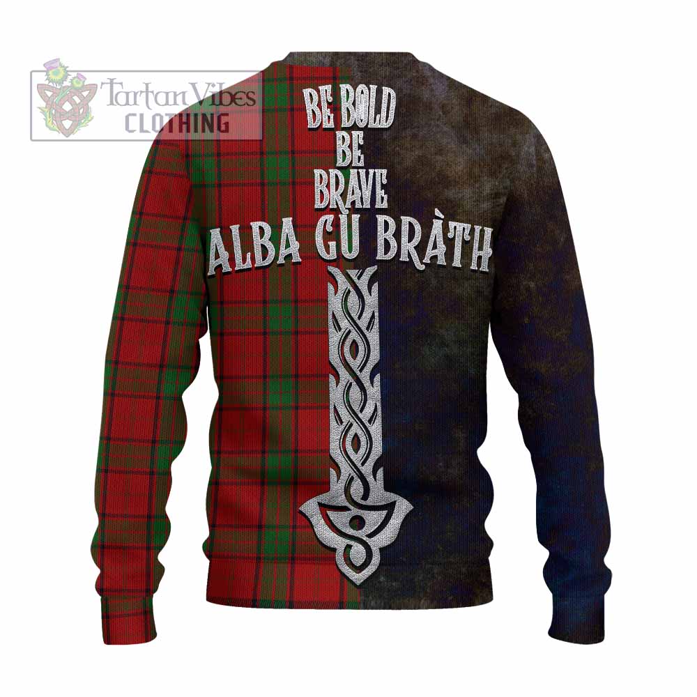 Tartan Vibes Clothing Maxwell Tartan Family Crest Knitted Sweater Alba Gu Brath Be Brave Lion Ancient Style