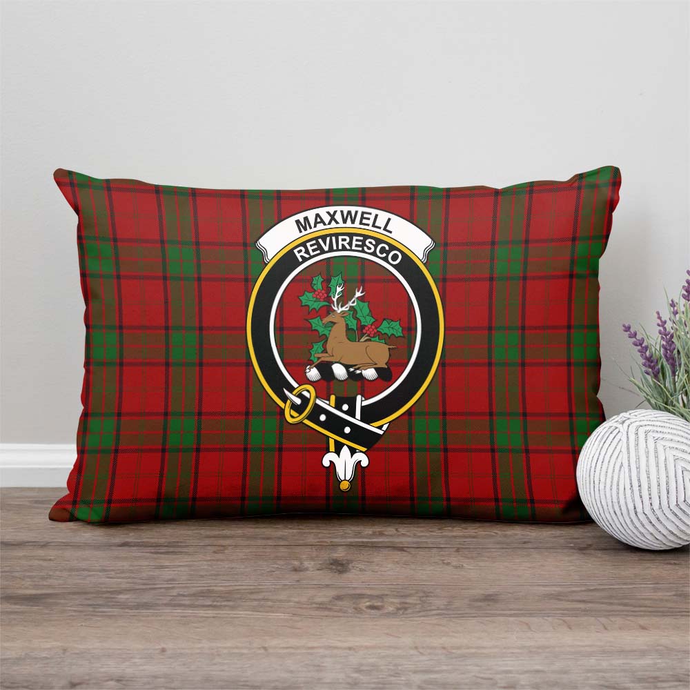 Maxwell Tartan Pillow Cover with Family Crest Rectangle Pillow Cover - Tartanvibesclothing
