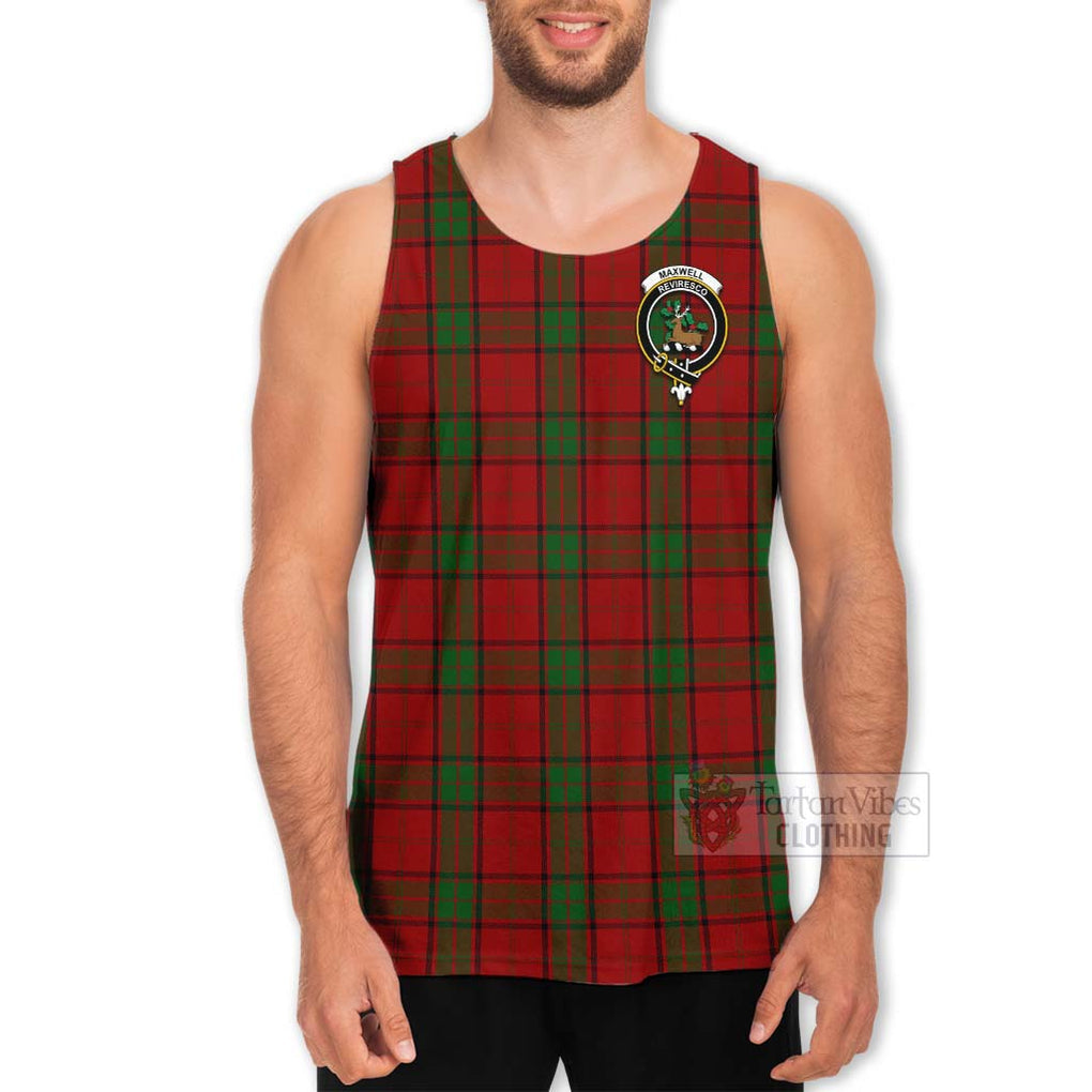 Tartan Vibes Clothing Maxwell Tartan Men's Tank Top with Family Crest and Bearded Skull Holding Bottles of Whiskey