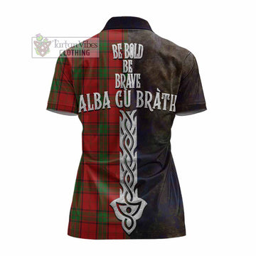 Maxwell Tartan Family Crest Women's Polo Shirt Alba Gu Brath Be Brave Lion Ancient Style