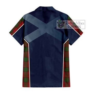 Maxwell Tartan Short Sleeve Button Shirt with Family Crest and Lion Rampant Vibes Sport Style - Tartan Vibes Clothing