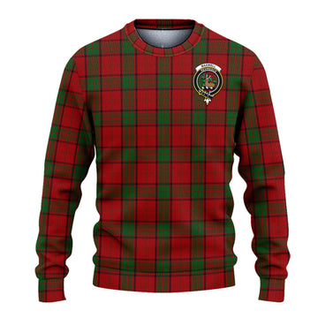 Maxwell Tartan Knitted Sweater with Family Crest - Tartanvibesclothing