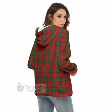 Maxwell Tartan Women's Borg Fleece Hoodie with Half Zip